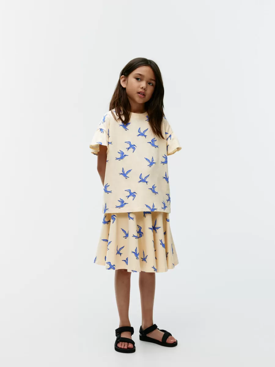 Hot ARKET Frill T-Shirt Pale Yellow