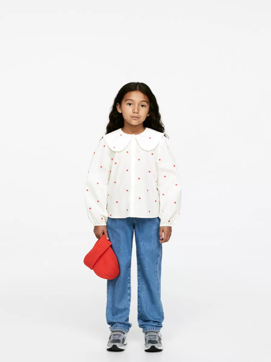 Discount ARKET Frill-Collar Blouse White/Mushrooms