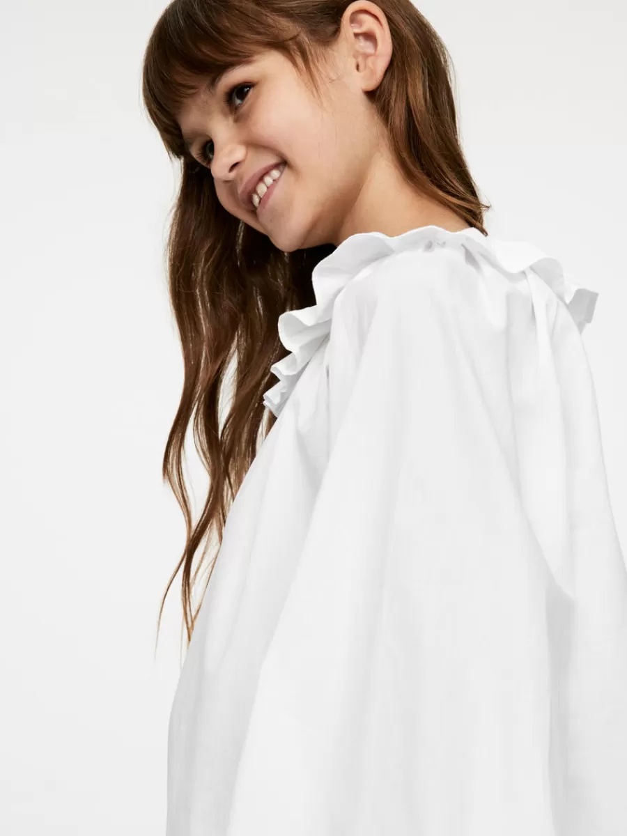 Shop ARKET Frill-Collar Blouse White