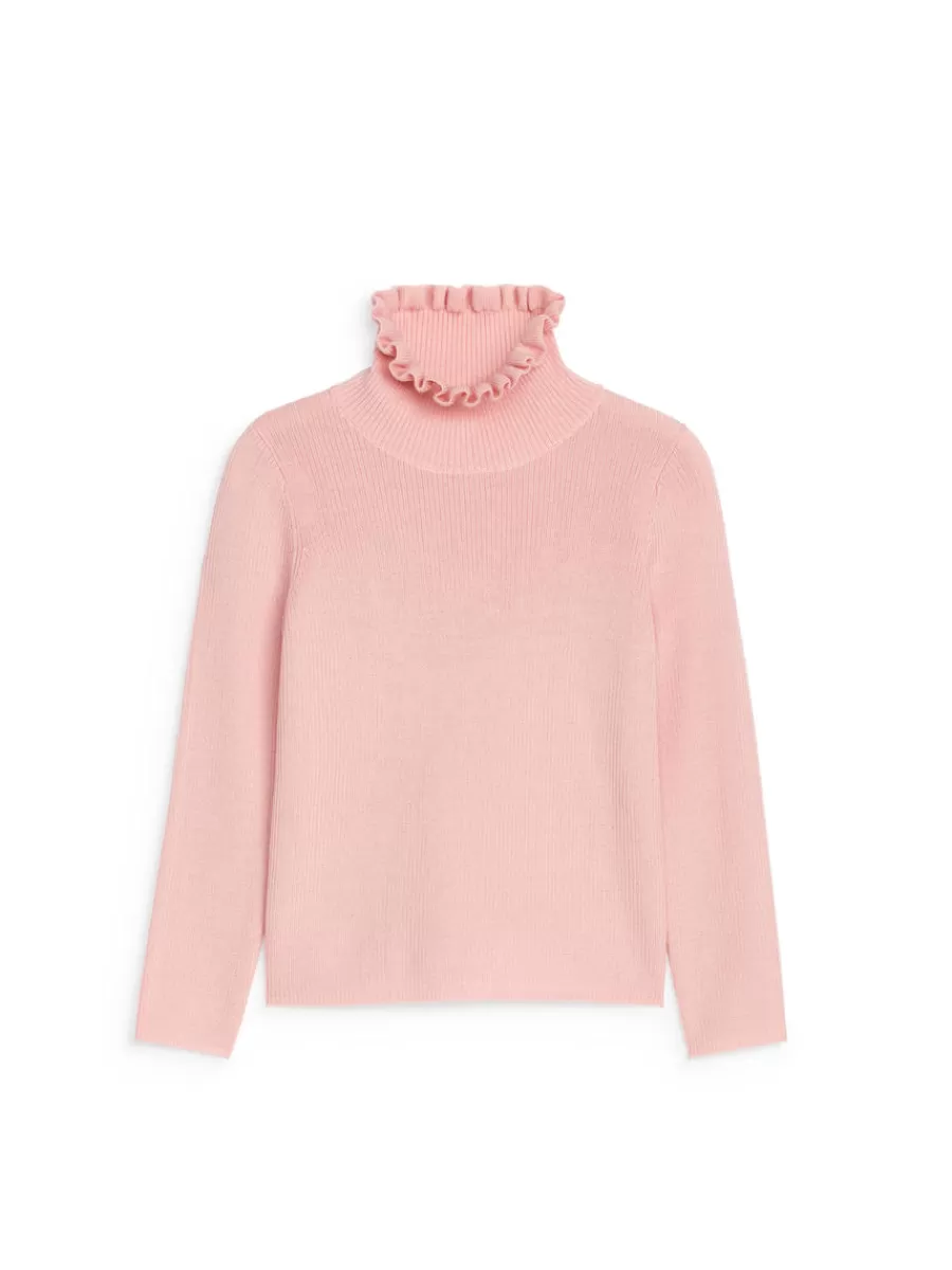 Clearance ARKET Frill-Collar Wool Jumper Pink