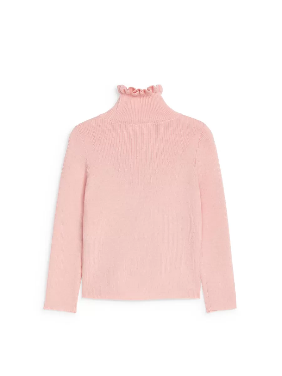 Clearance ARKET Frill-Collar Wool Jumper Pink