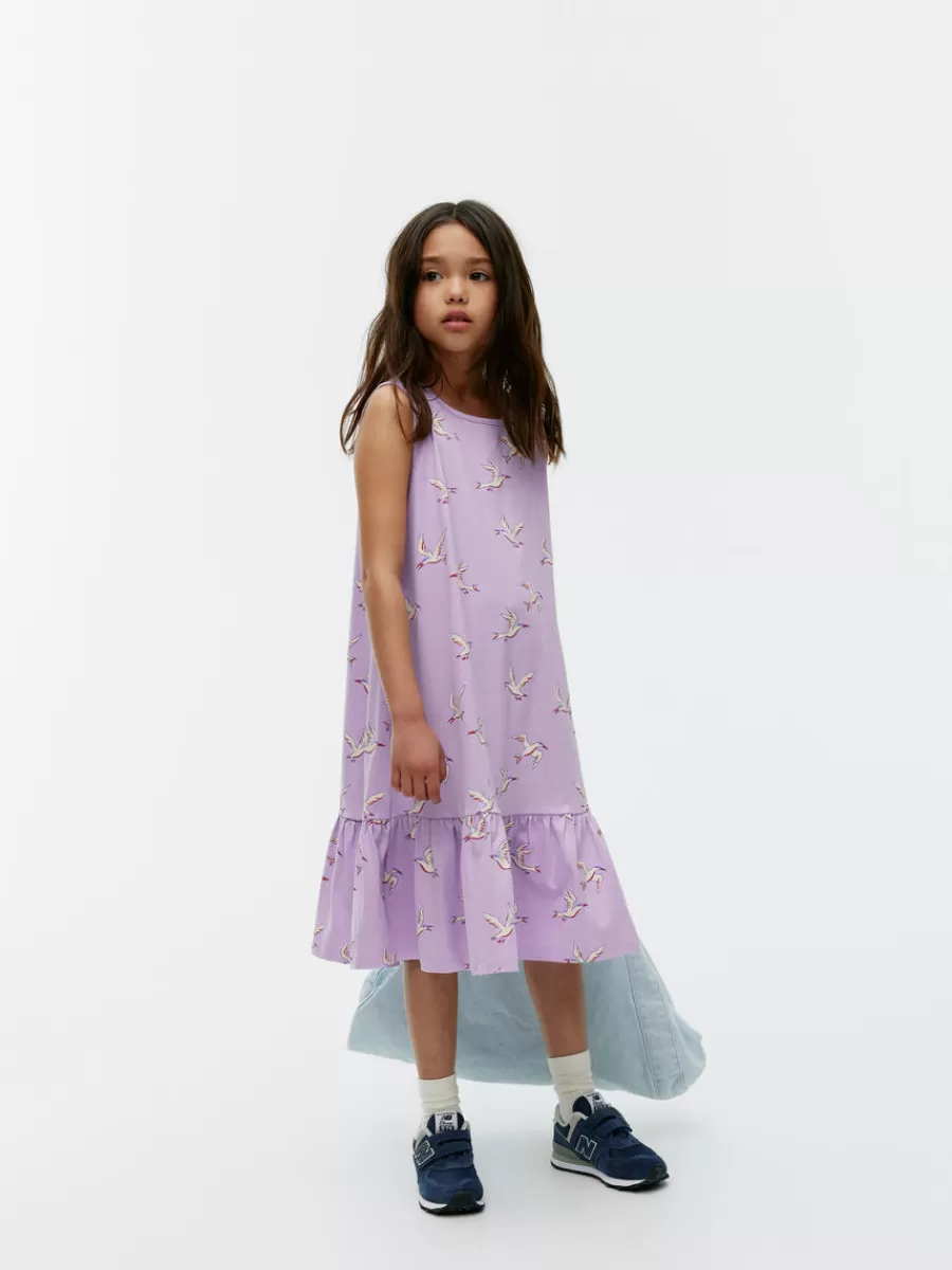 Sale ARKET Frilled Jersey Dress Lilac
