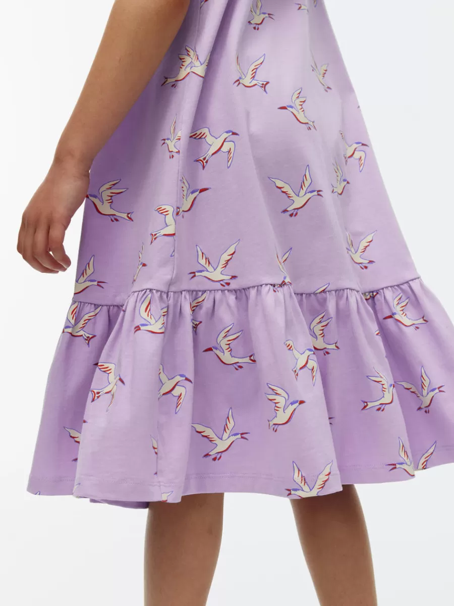 Sale ARKET Frilled Jersey Dress Lilac