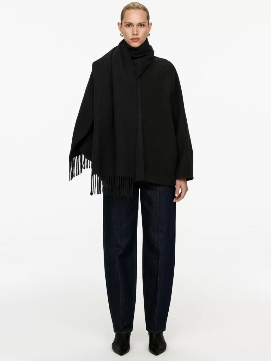 Outlet ARKET Fringe Scarf Jacket Black