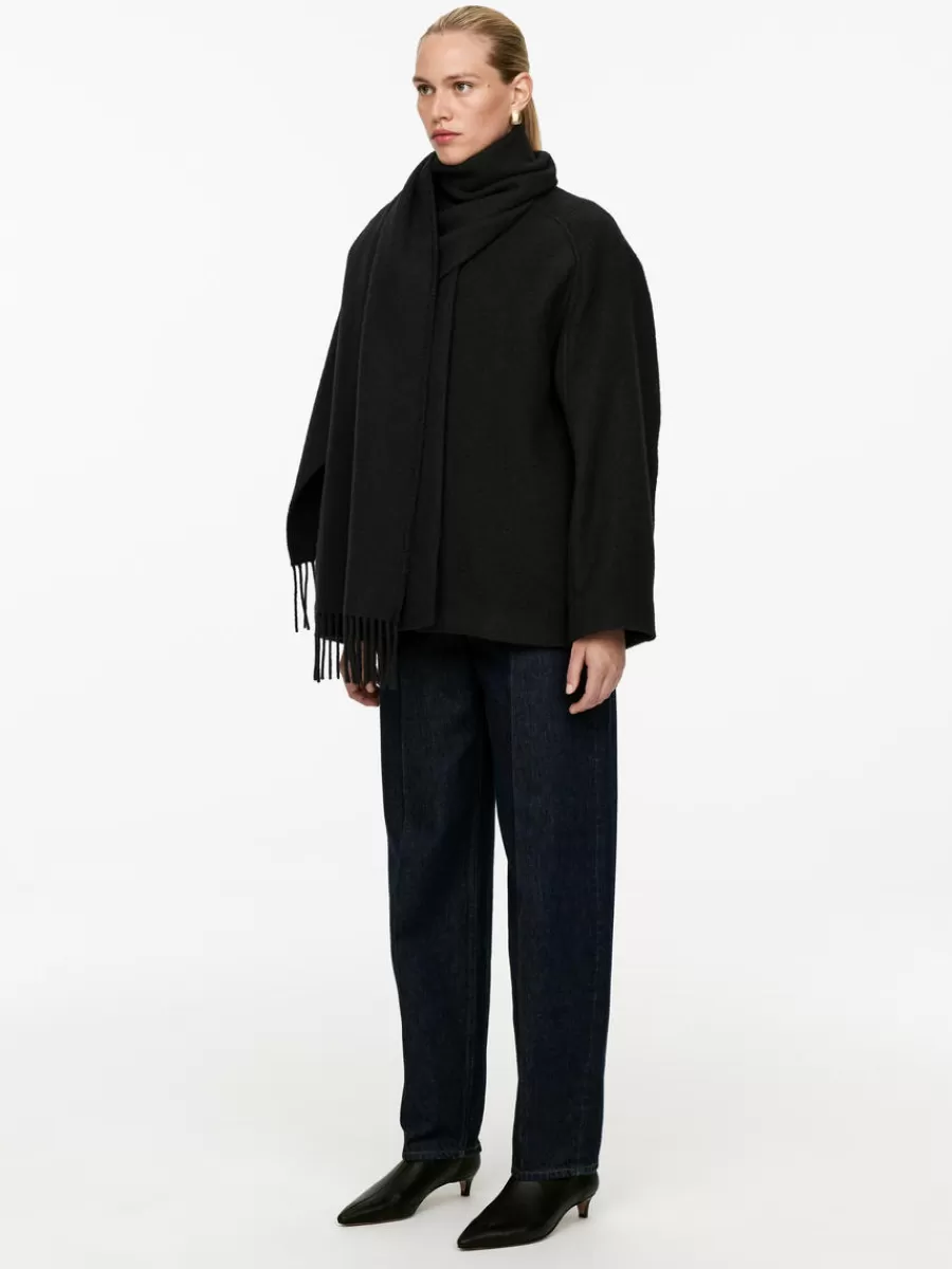 Outlet ARKET Fringe Scarf Jacket Black