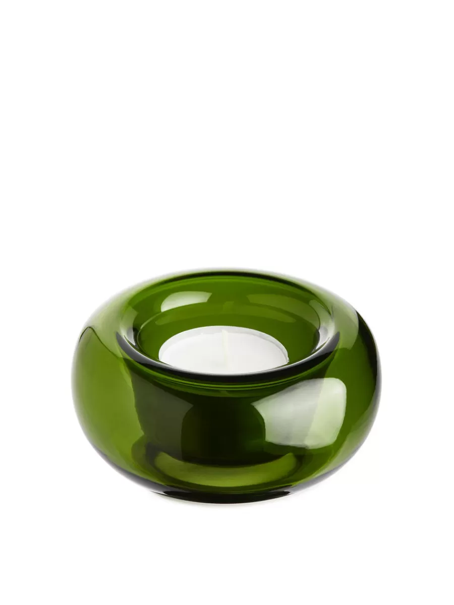 Store ARKET Glass Tealight Holder Green