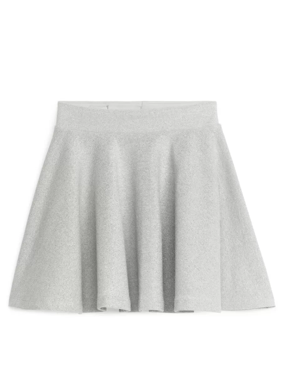 Cheap ARKET Glitter Skirt Silver