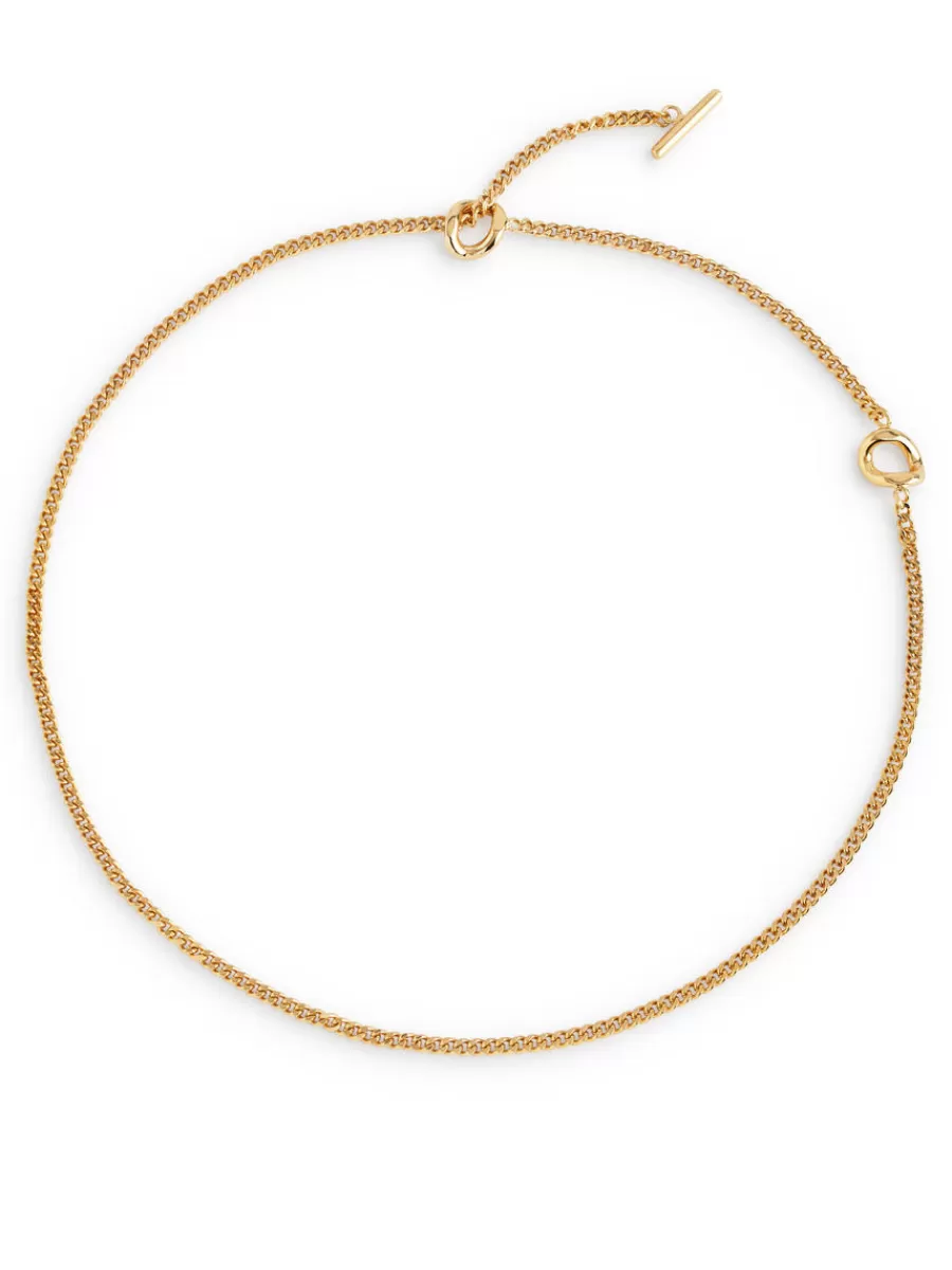 Discount ARKET -Plated T-Bar Necklace Gold