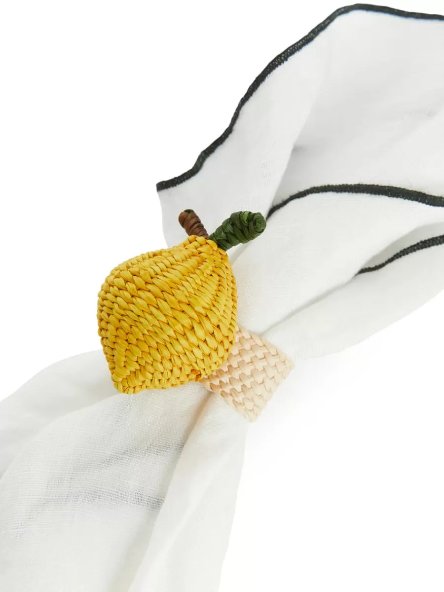 Outlet ARKET GUANABANA Napkin Ring Off White/Yellow