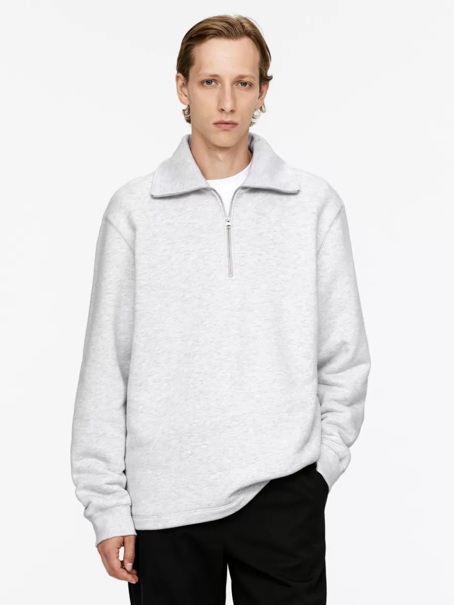 Sale ARKET Half Zip Sweatshirt Grey