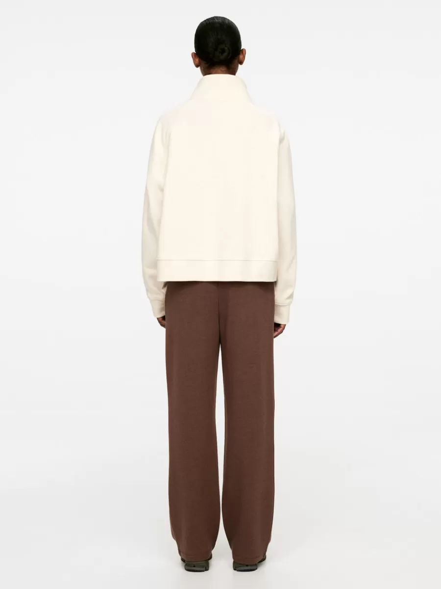 Store ARKET Half-Zip Cotton Sweatshirt Off White