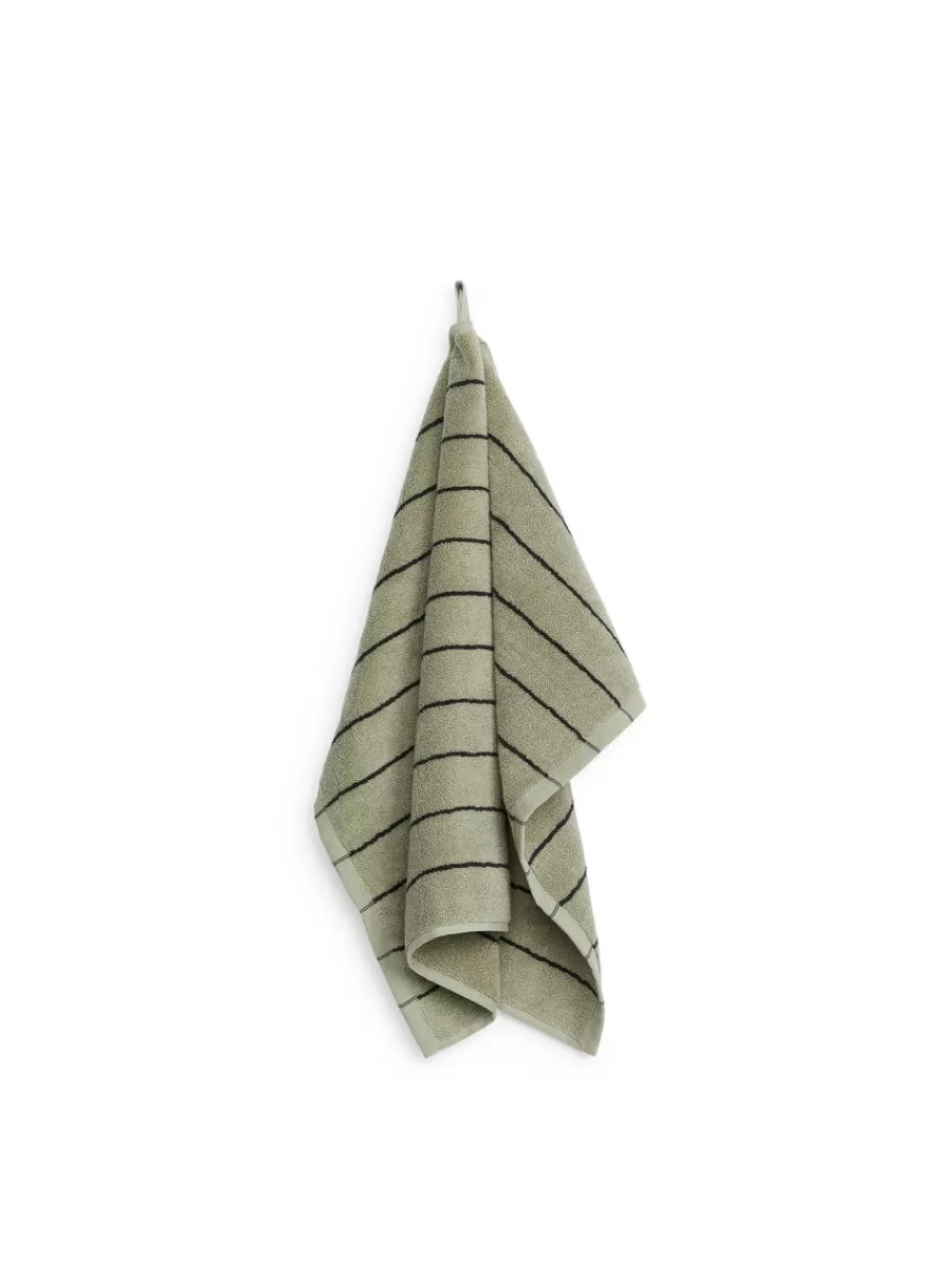 Best Sale ARKET Hand Towel 50 X 70 Cm Sage/Black