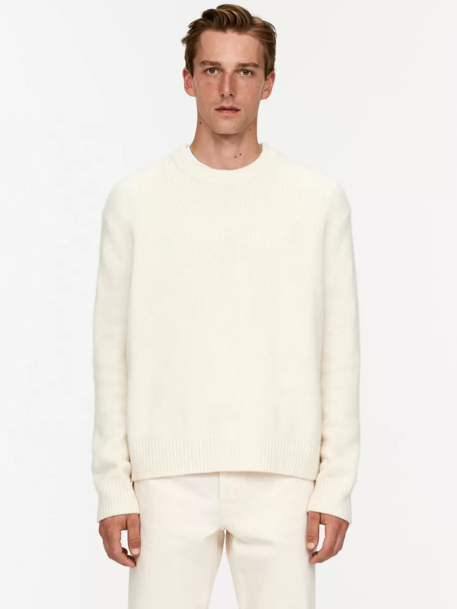 Clearance ARKET Heavy Knit Wool Blend Jumper Beige