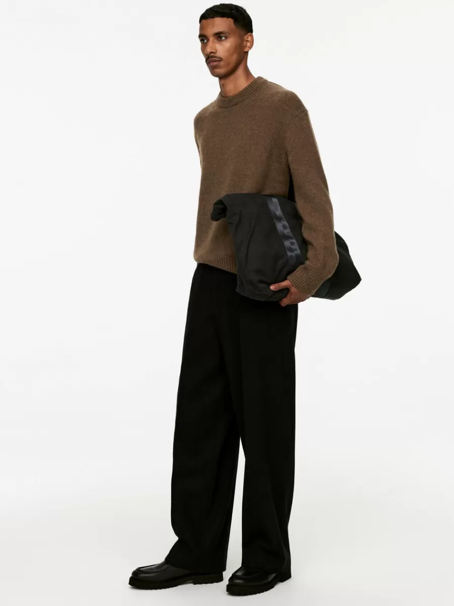 Shop ARKET Heavy Knit Wool Blend Jumper Brown