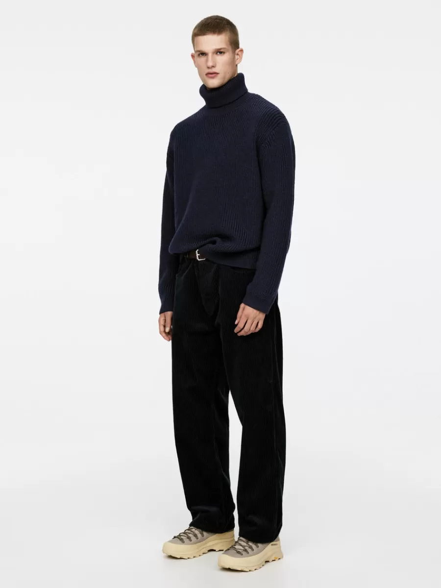 Cheap ARKET Heavy Wool Roll-Neck Jumper Dark Blue