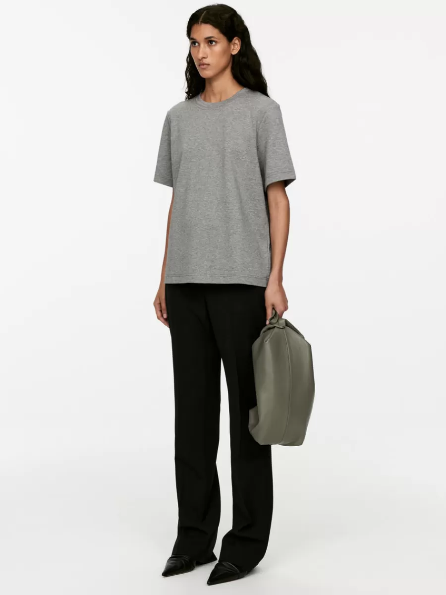 Best ARKET Heavyweight T-Shirt Grey Melange