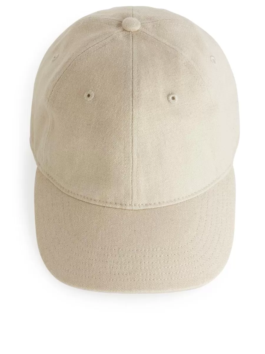 New ARKET Hemp-Cotton Cap Beige