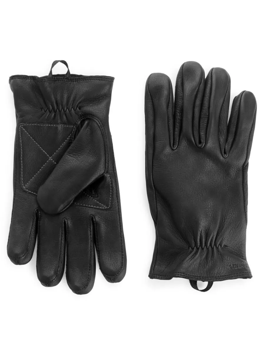 Hot ARKET Hestra Eirik Leather Gloves Black