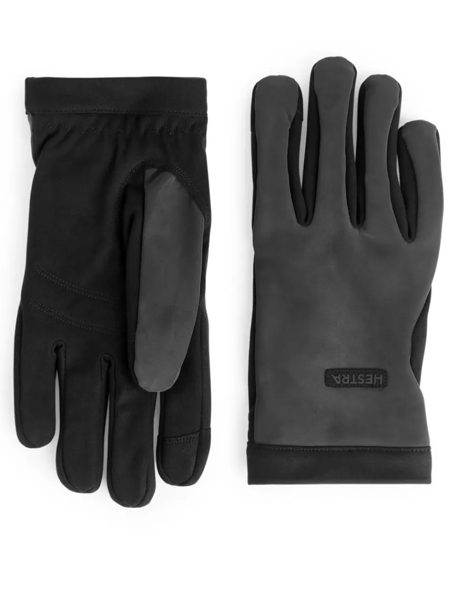 Clearance ARKET Hestra Mason Gloves Dark Grey/Black
