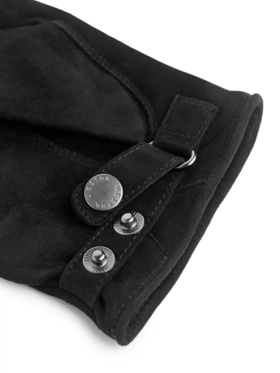 Cheap ARKET Hestra Robert Suede Gloves Black