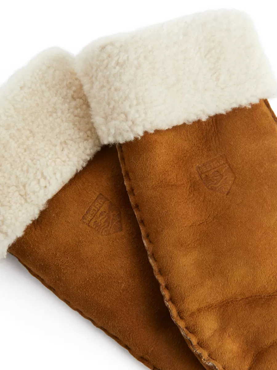 Sale ARKET Hestra Sheepskin Mittens Brown
