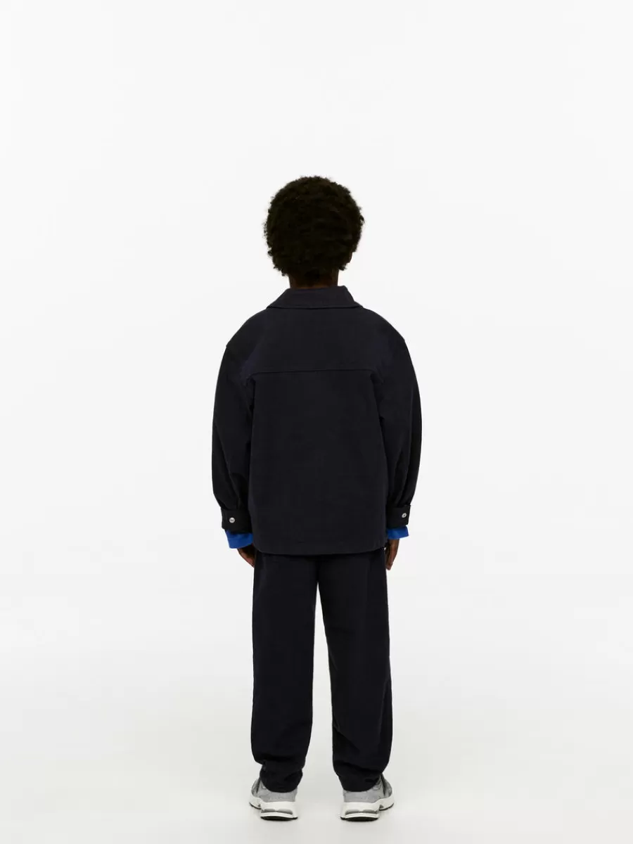 Clearance ARKET Hickory Overshirt Dark Blue/Hickory