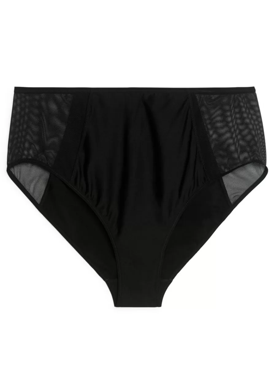 Cheap ARKET High Waist Mesh Briefs Black