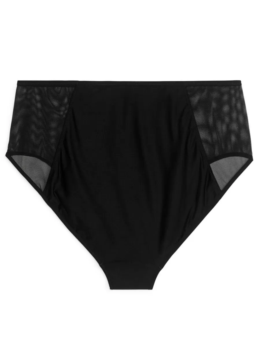 Cheap ARKET High Waist Mesh Briefs Black