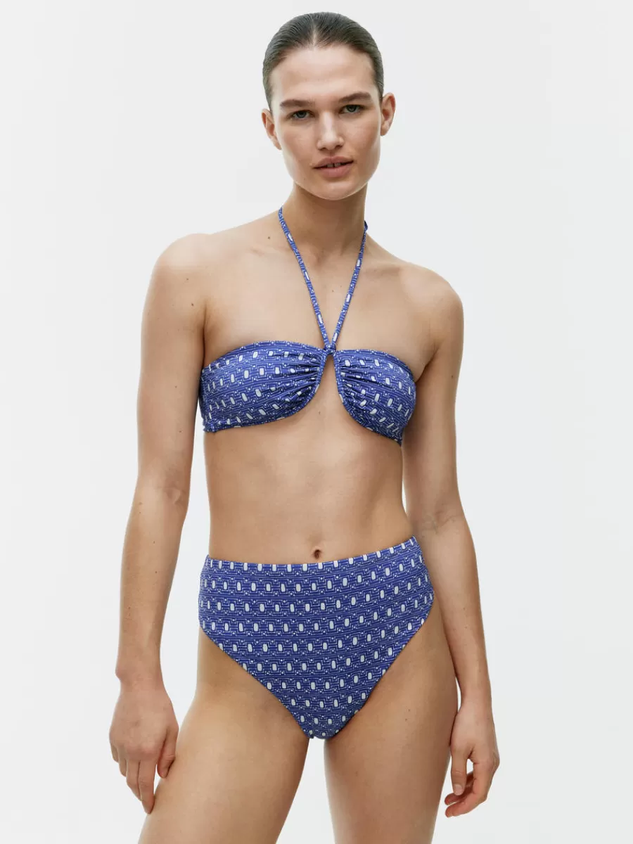 Flash Sale ARKET High-Waist Bikini Briefs Blue/White