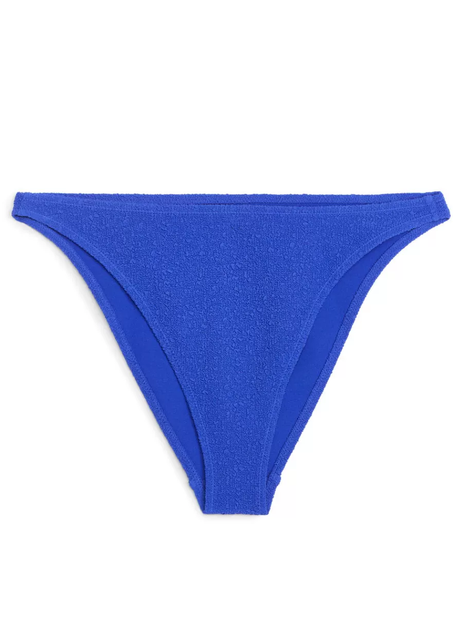 Best Sale ARKET High-Waist Textured Bikini Briefs Bright Blue