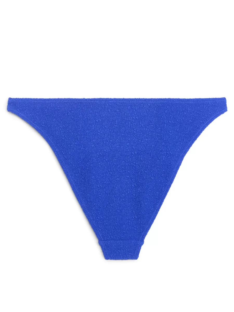 Best Sale ARKET High-Waist Textured Bikini Briefs Bright Blue