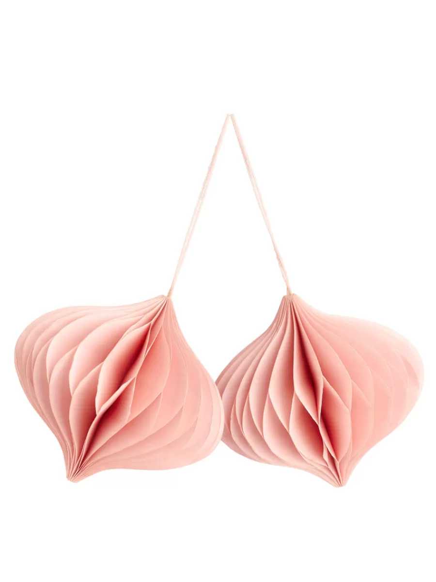Shop ARKET Honeycomb Ornaments Set Of 2 Pink