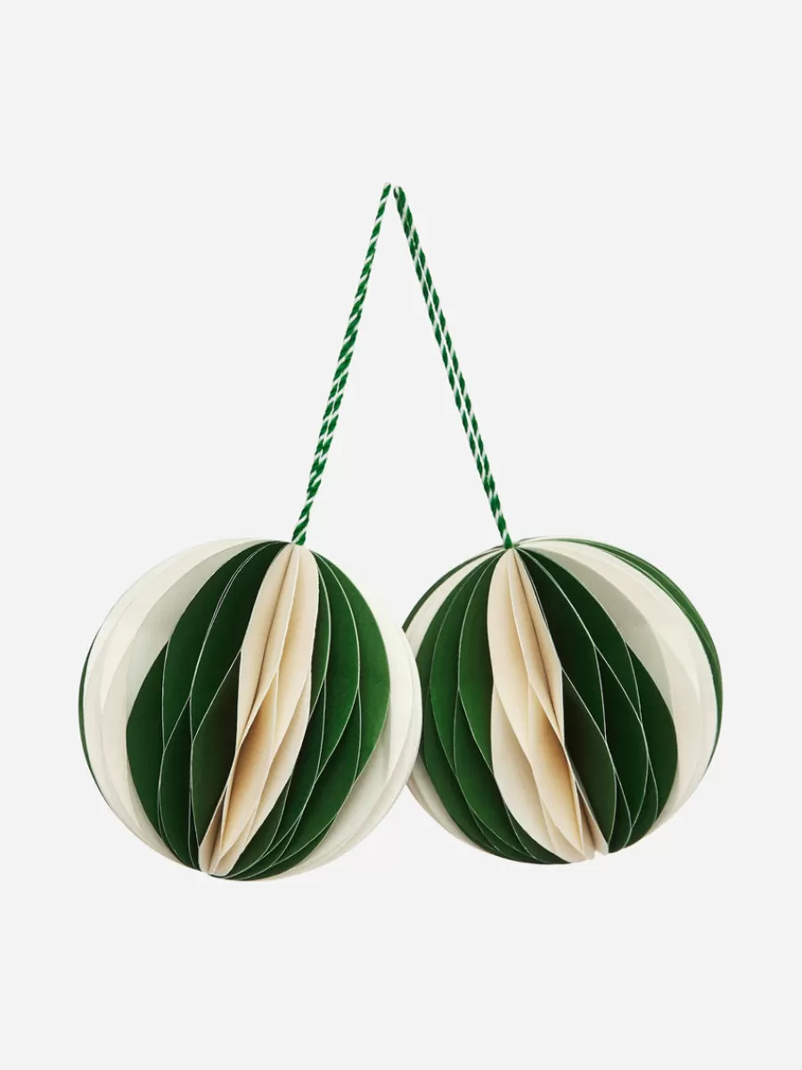 Cheap ARKET Honeycomb Ornaments Set Of 2 Green/Off White