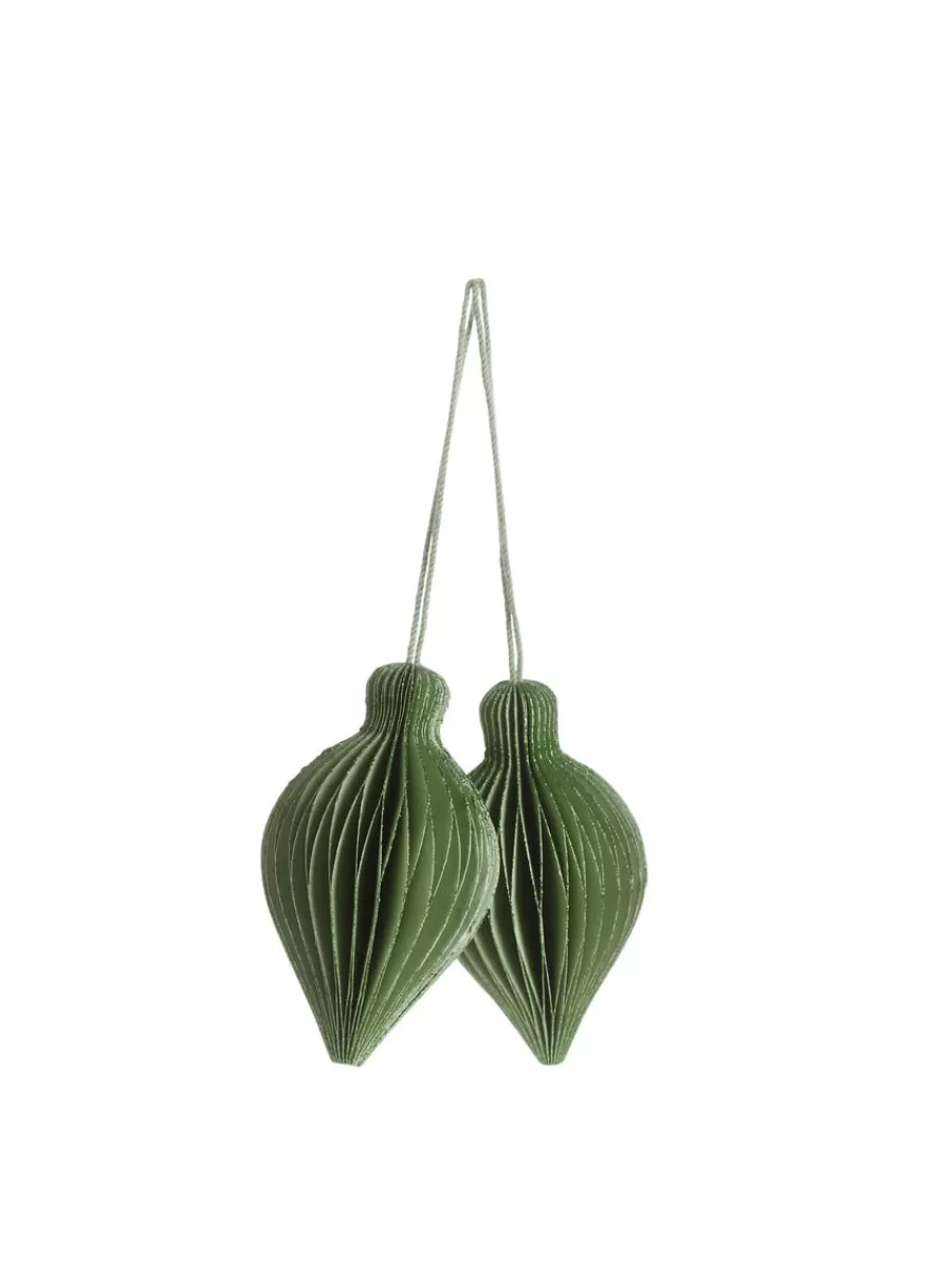 Outlet ARKET Honeycomb Ornaments Set Of 2 Green/Glitter