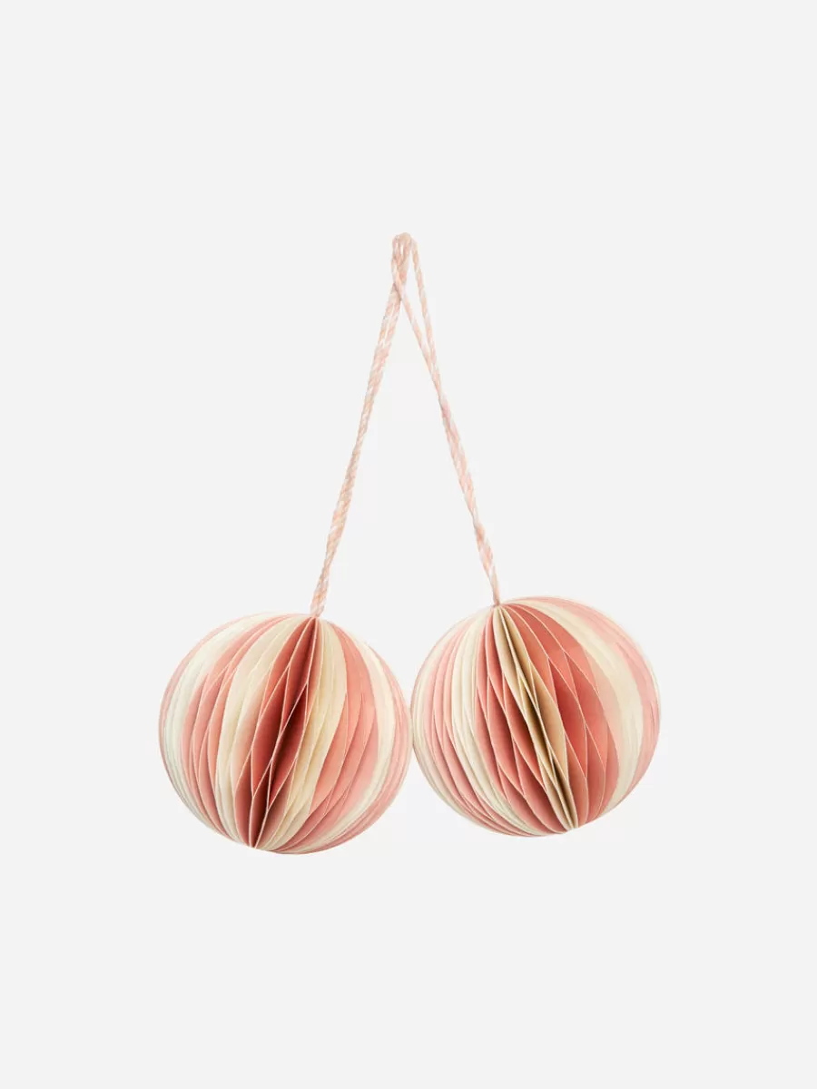 Best ARKET Honeycomb Ornaments Set Of 2 Pink/Off White