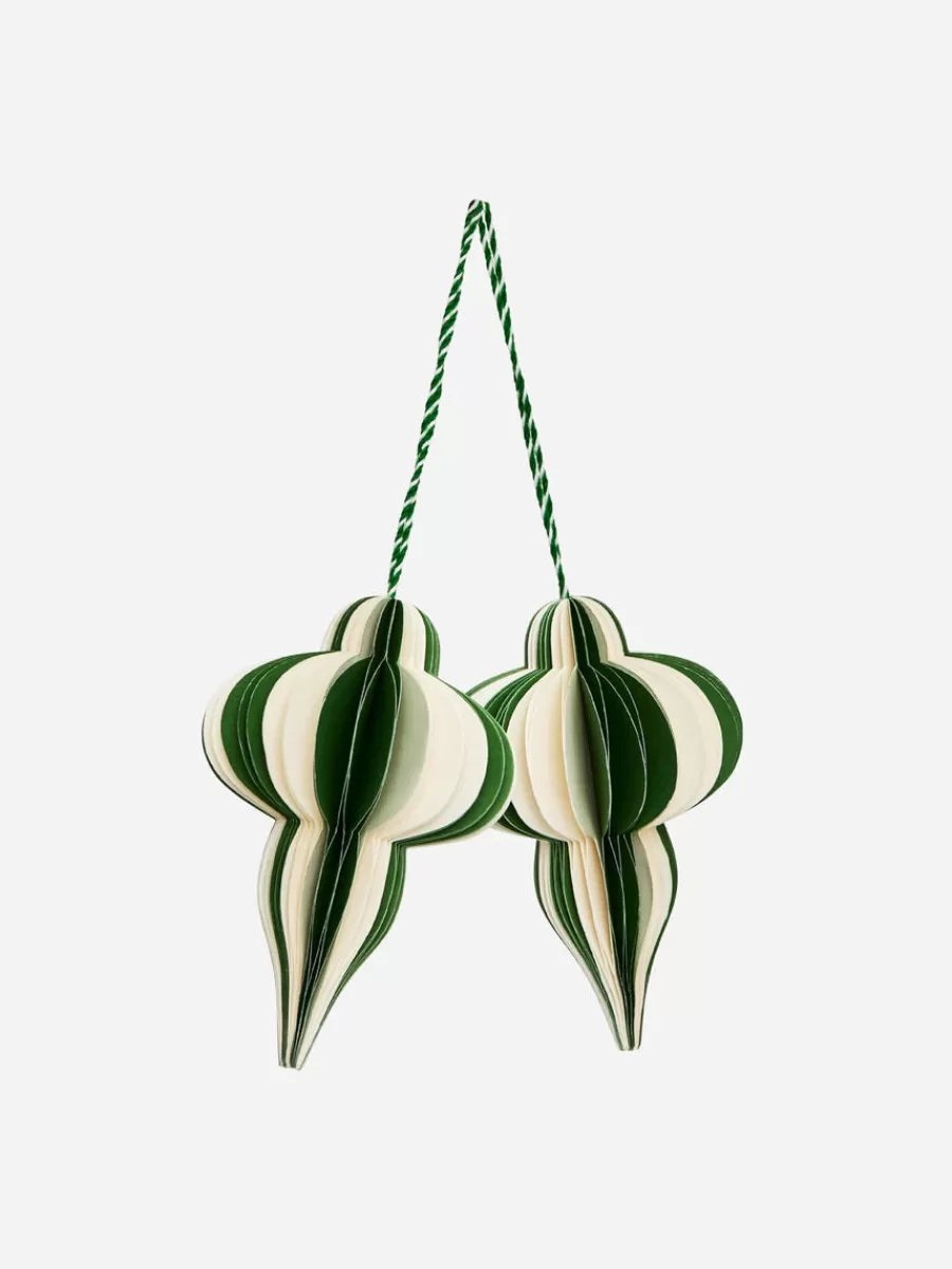 Best ARKET Honeycomb Ornaments Set Of 2 Green/Off White