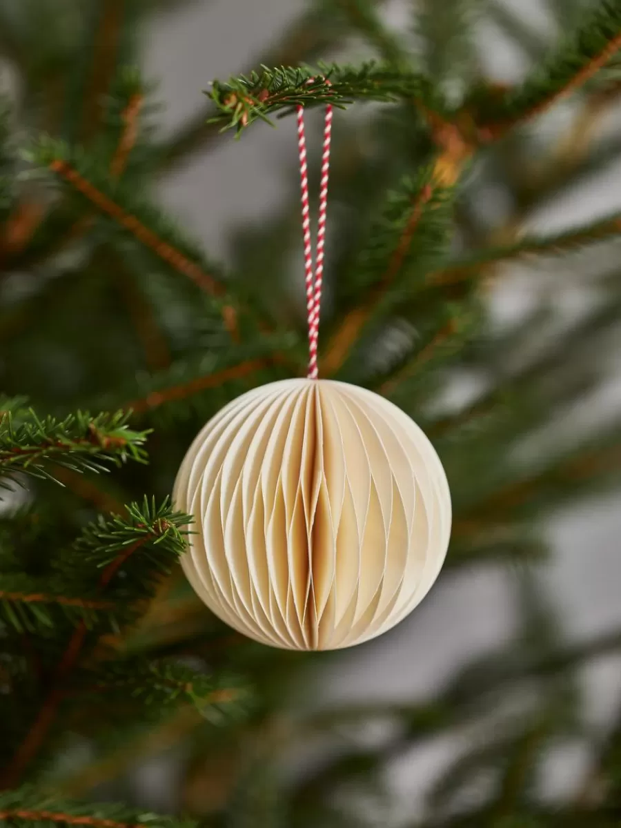 Store ARKET Honeycomb Ornaments Set Of 2 White