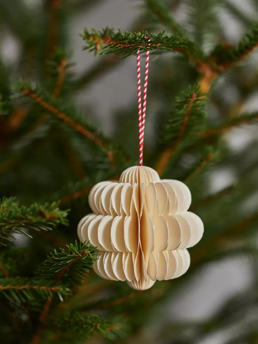 Shop ARKET Honeycomb Ornaments Set Of 2 Off White
