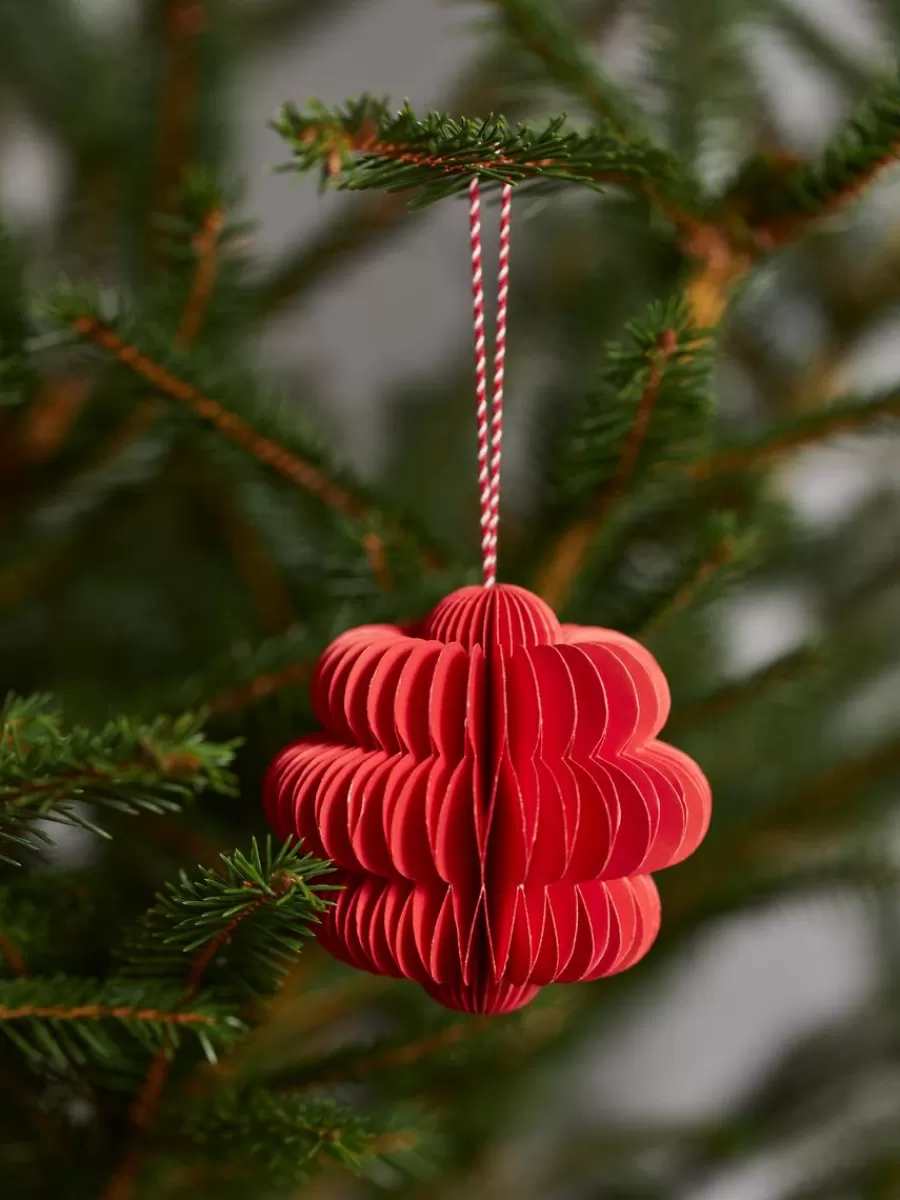 Flash Sale ARKET Honeycomb Ornaments Set Of 2 Red