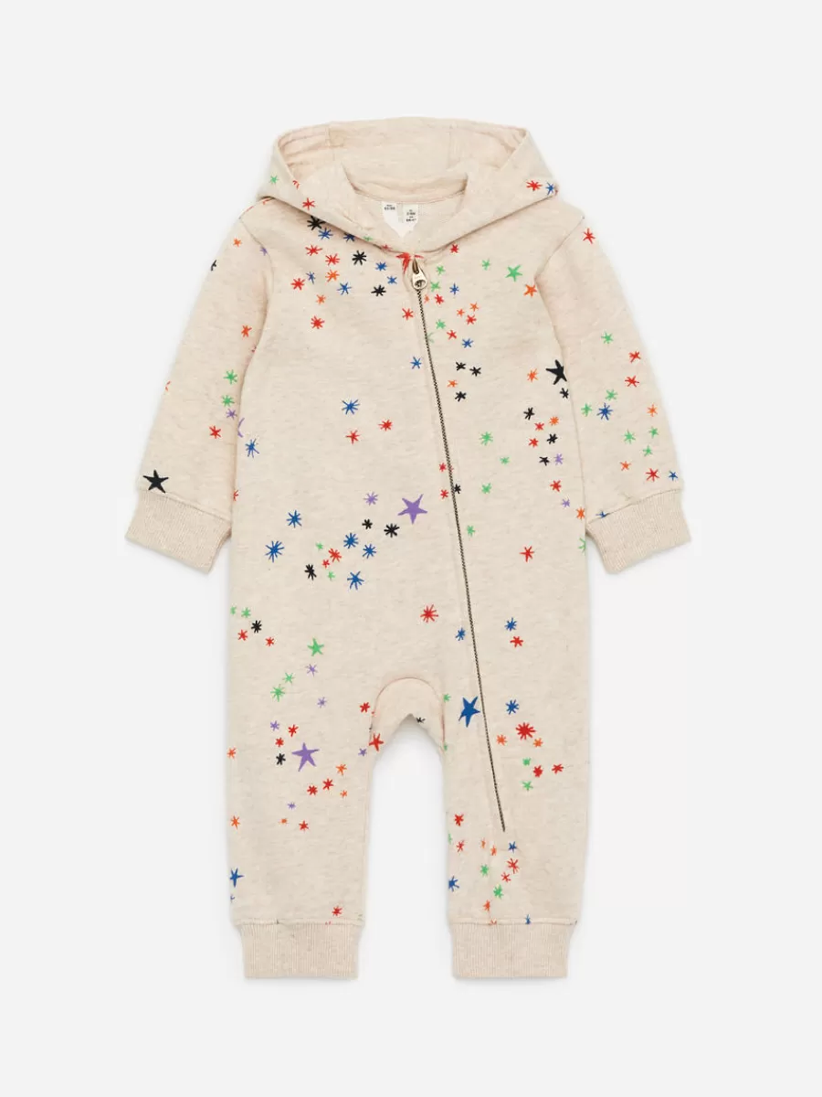 Cheap ARKET Hooded Jersey Overall Beige/Multi-Colour