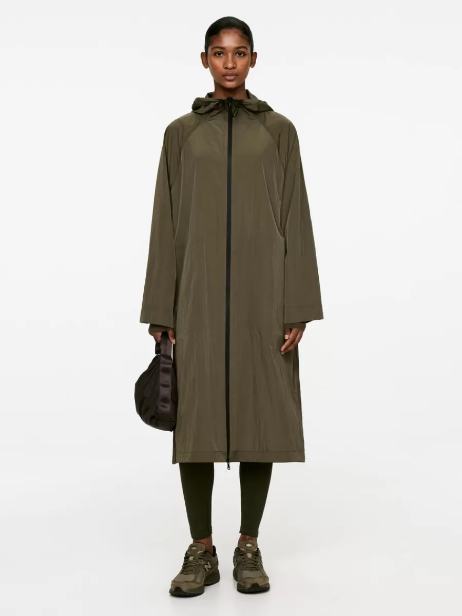 Hot ARKET Hooded Nylon Parka Khaki Green