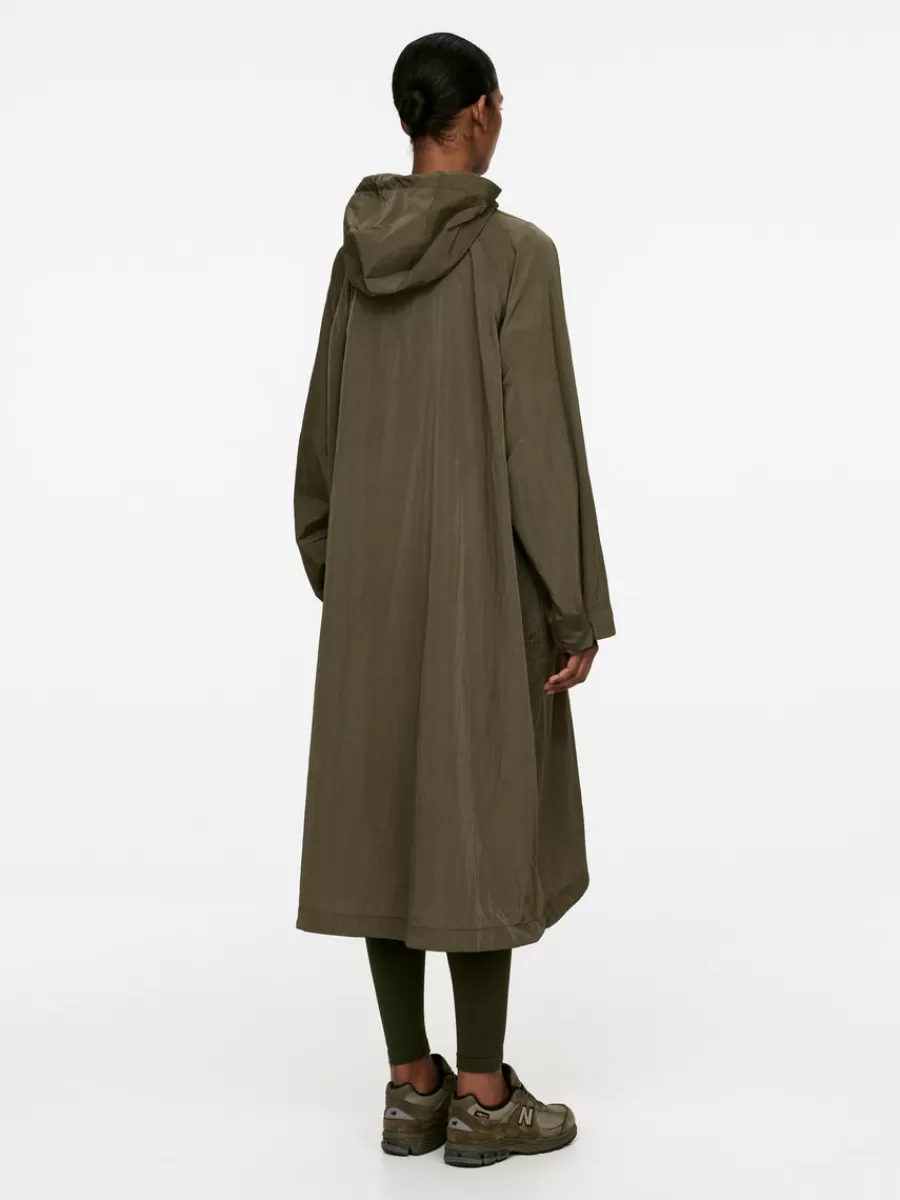 Hot ARKET Hooded Nylon Parka Khaki Green