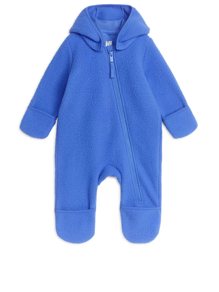 Sale ARKET Hooded Pile Overall Blue