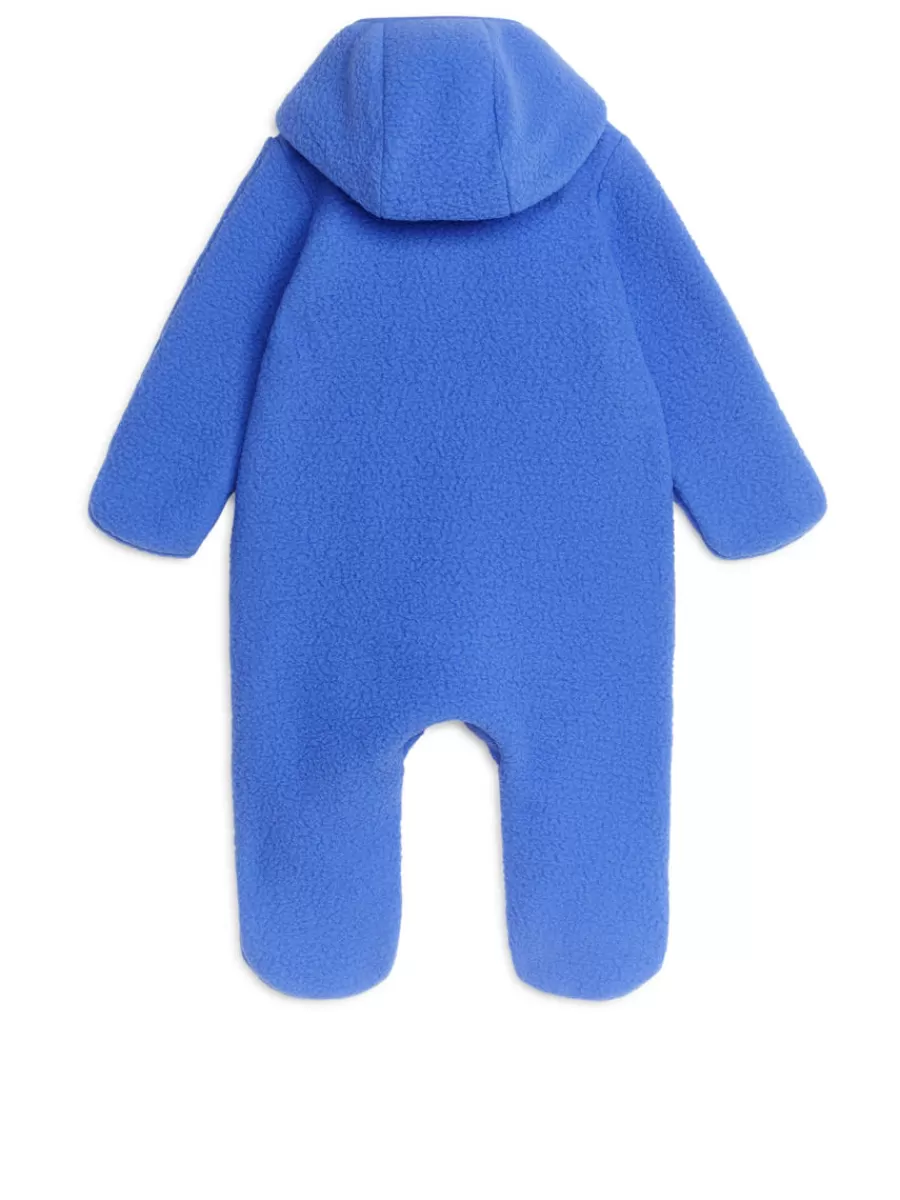 Sale ARKET Hooded Pile Overall Blue