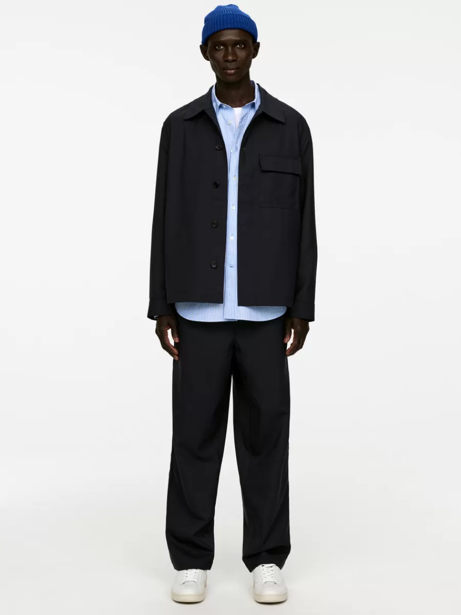 Hot ARKET Hopsack Jacket Dark Blue