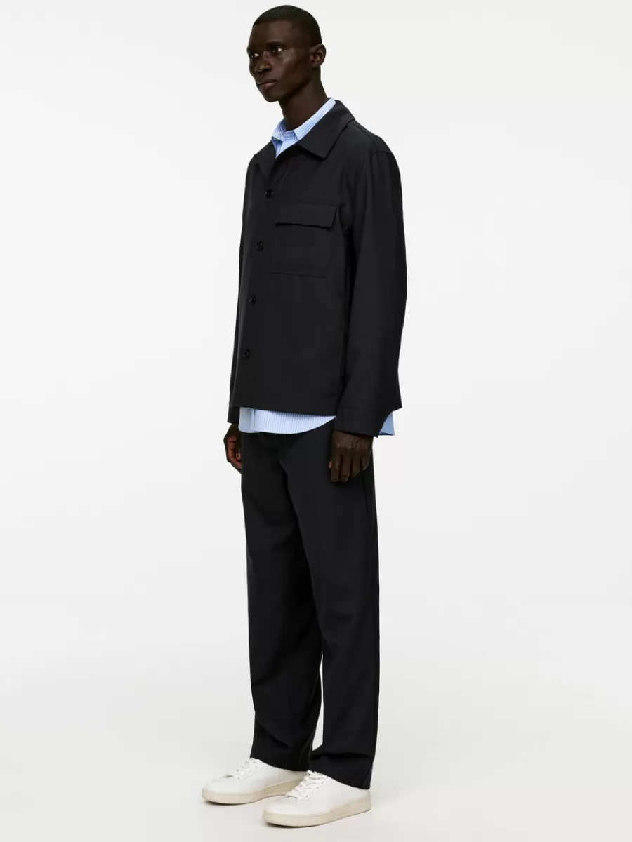 Hot ARKET Hopsack Jacket Dark Blue