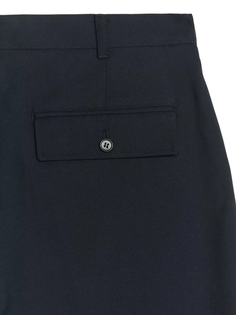 Best Sale ARKET Hopsack Trousers Dark Blue