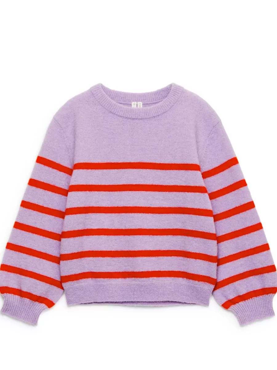 Clearance ARKET Intarsia Knit Jumper Lilac/Stripe