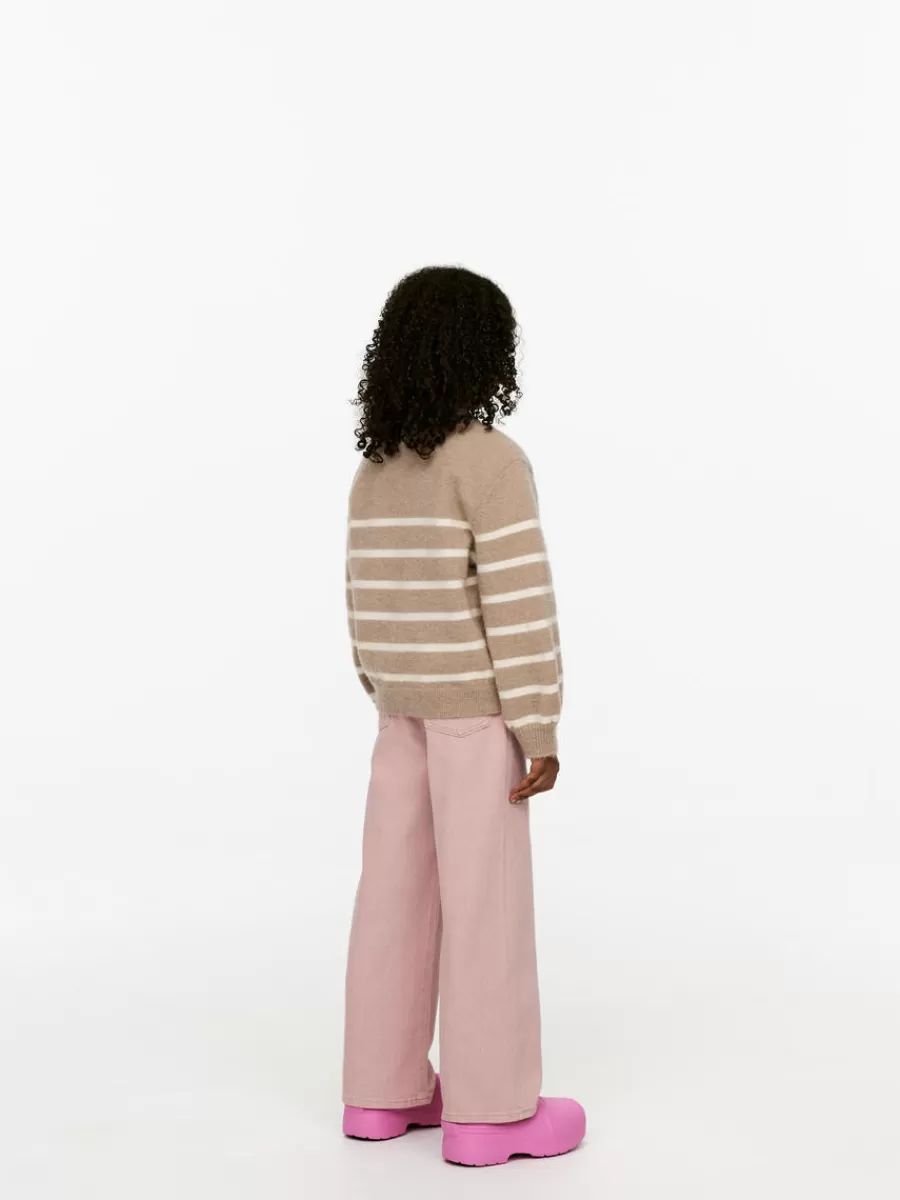 Outlet ARKET Intarsia Knit Jumper Beige/Stripe