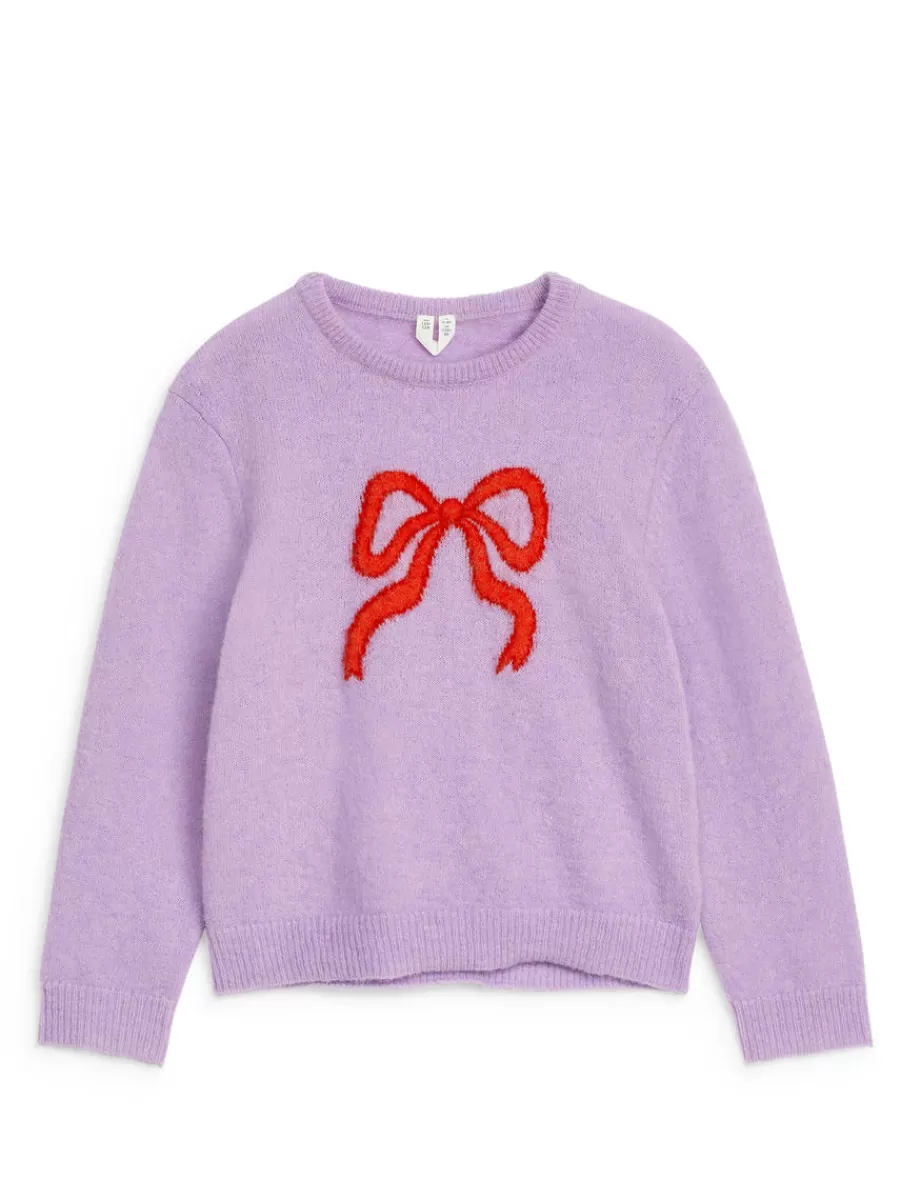 Store ARKET Intarsia Knitted Jumper Lilac